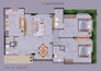 create 2d colored floor plan in high quality